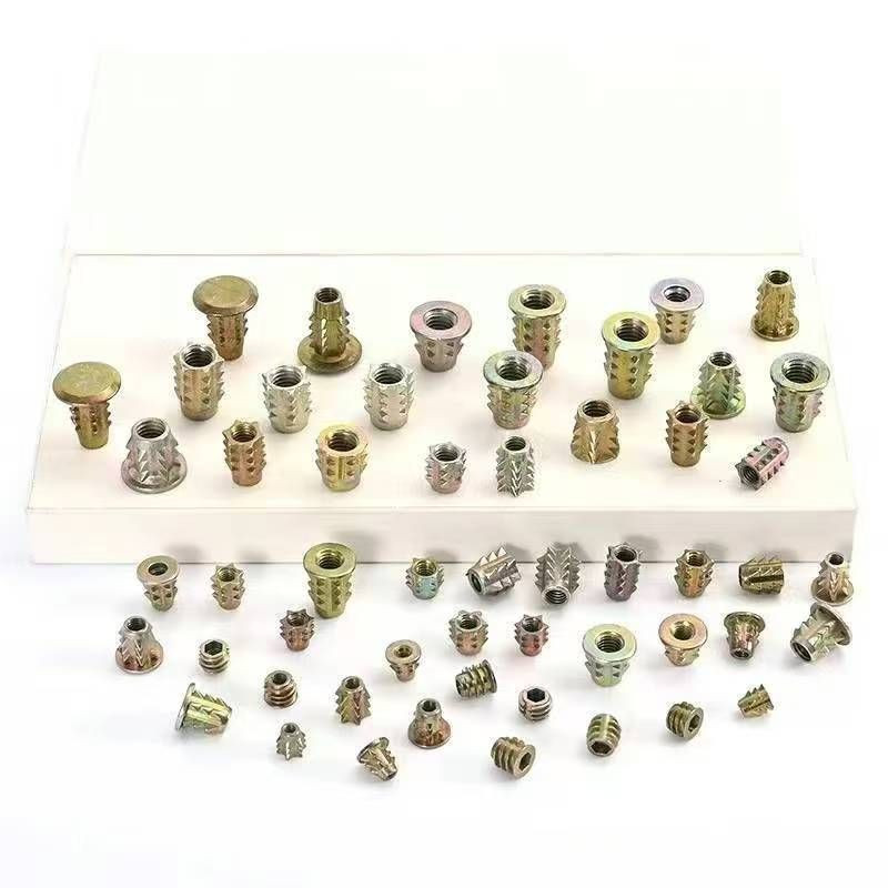 Internally and externally threaded nuts