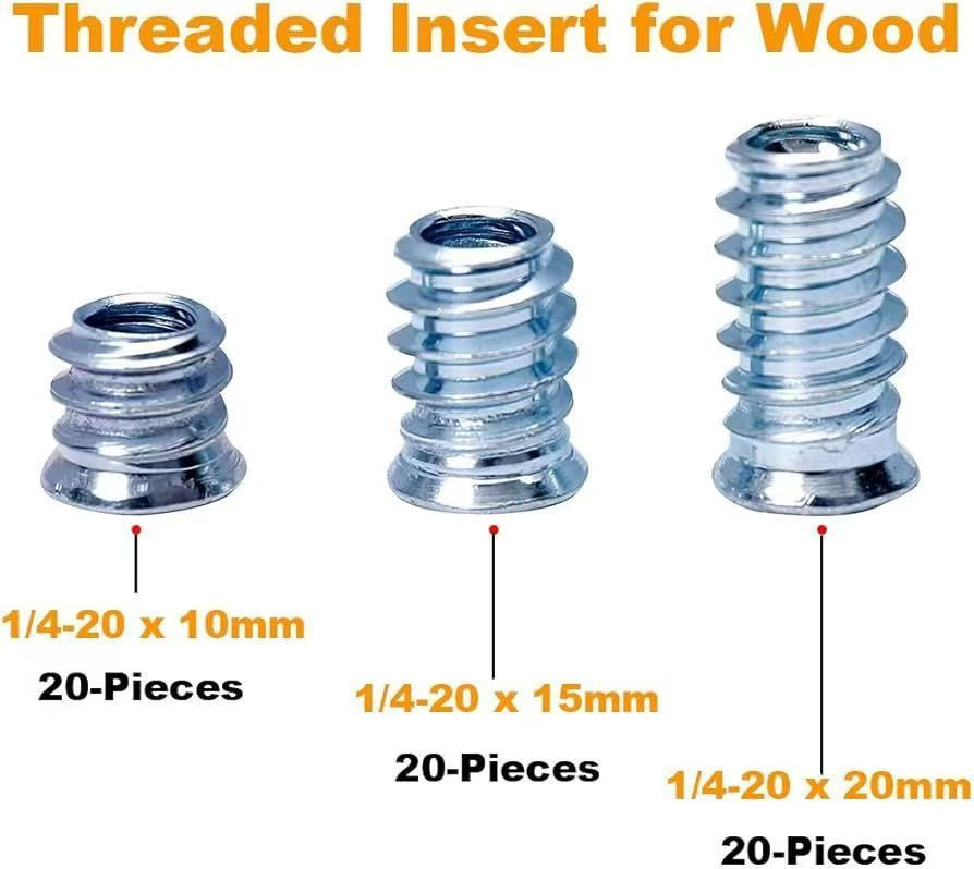 Internally and externally threaded nuts