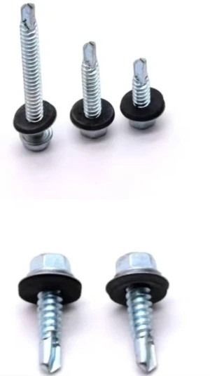 Galvanized Hex Head Self-Drilling Screws With Rubber Washer