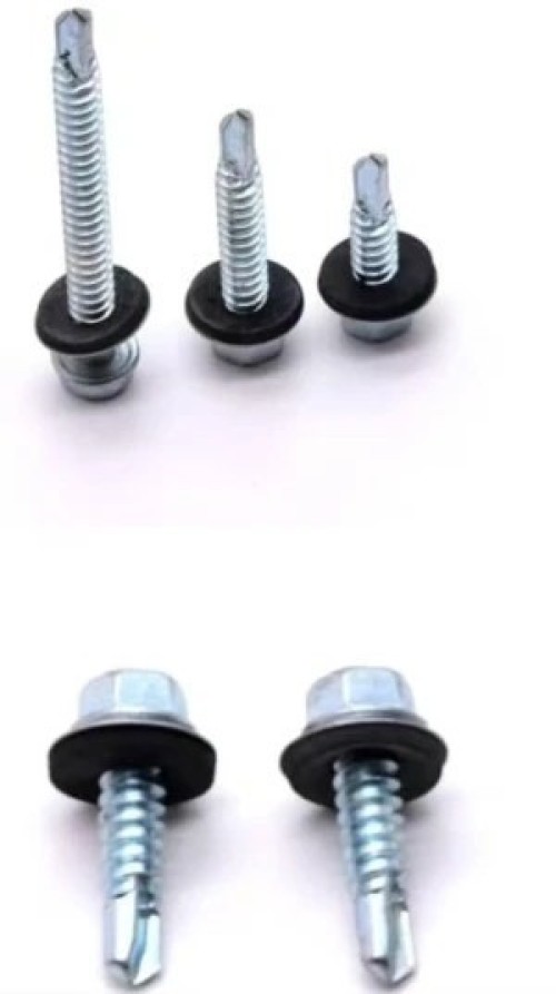 Galvanized Hex Head Self-Drilling Screws With Rubber Washer