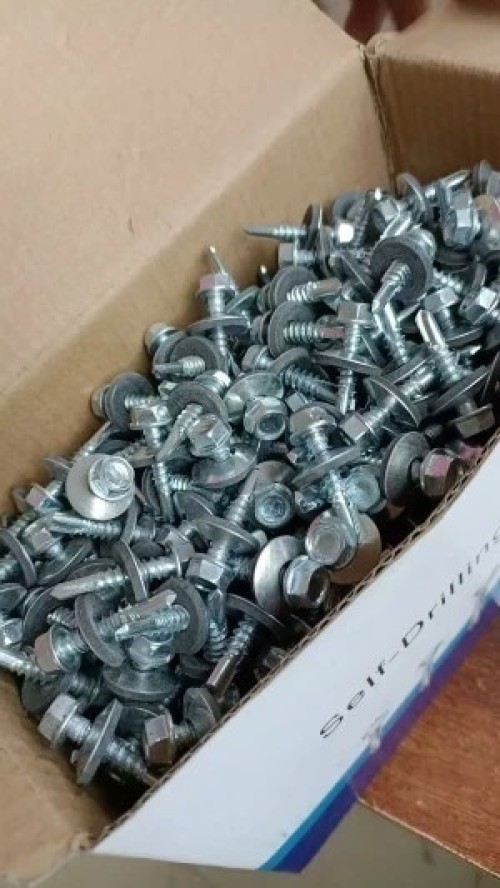 Galvanized Hex Head Self-Drilling Screws With Rubber Washer